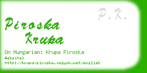 piroska krupa business card